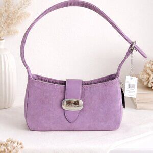 💜 NWT Coach Lavender Suede Shoulder Bag